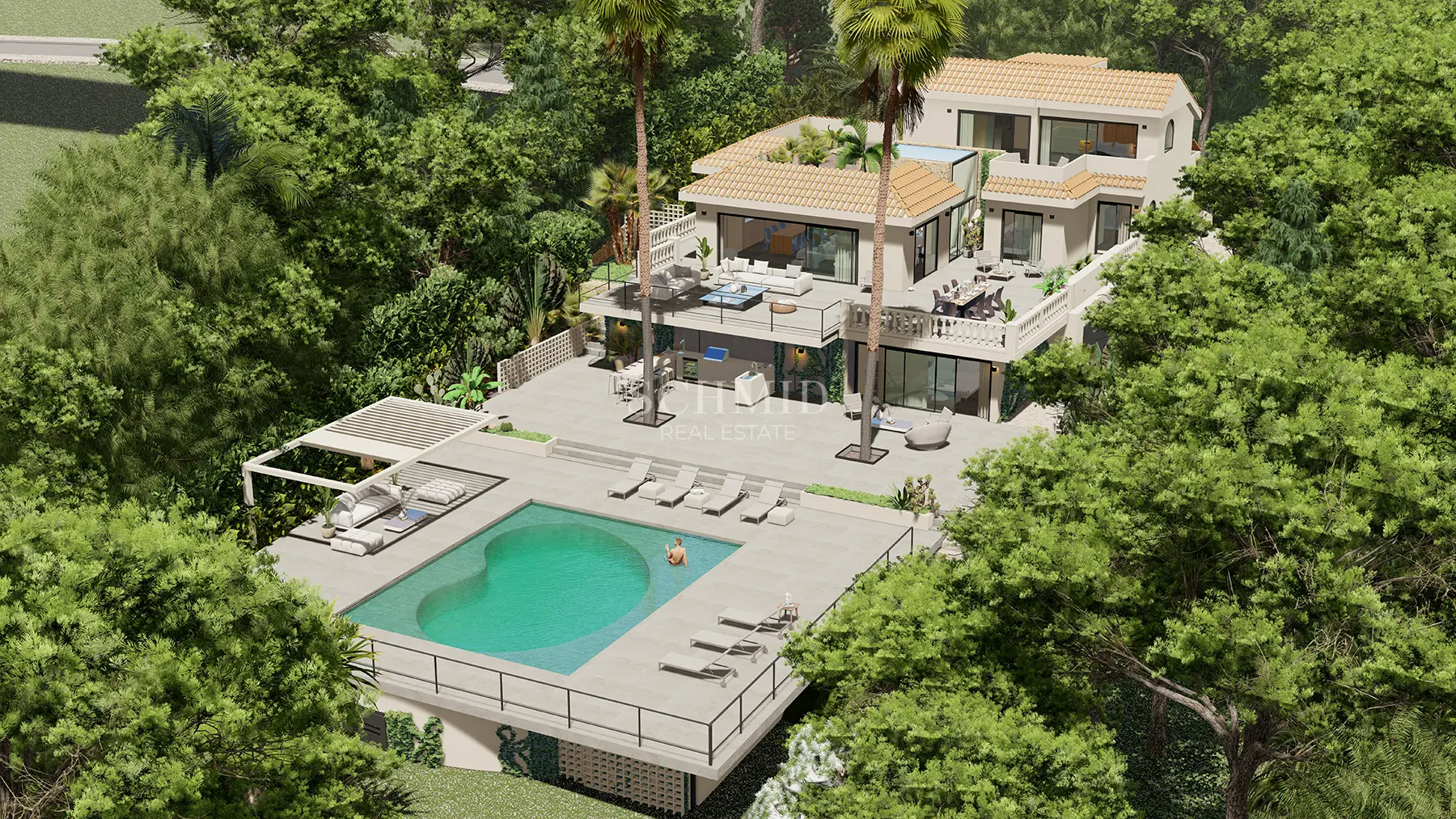 Haus mit Pool in Costa den Blanes