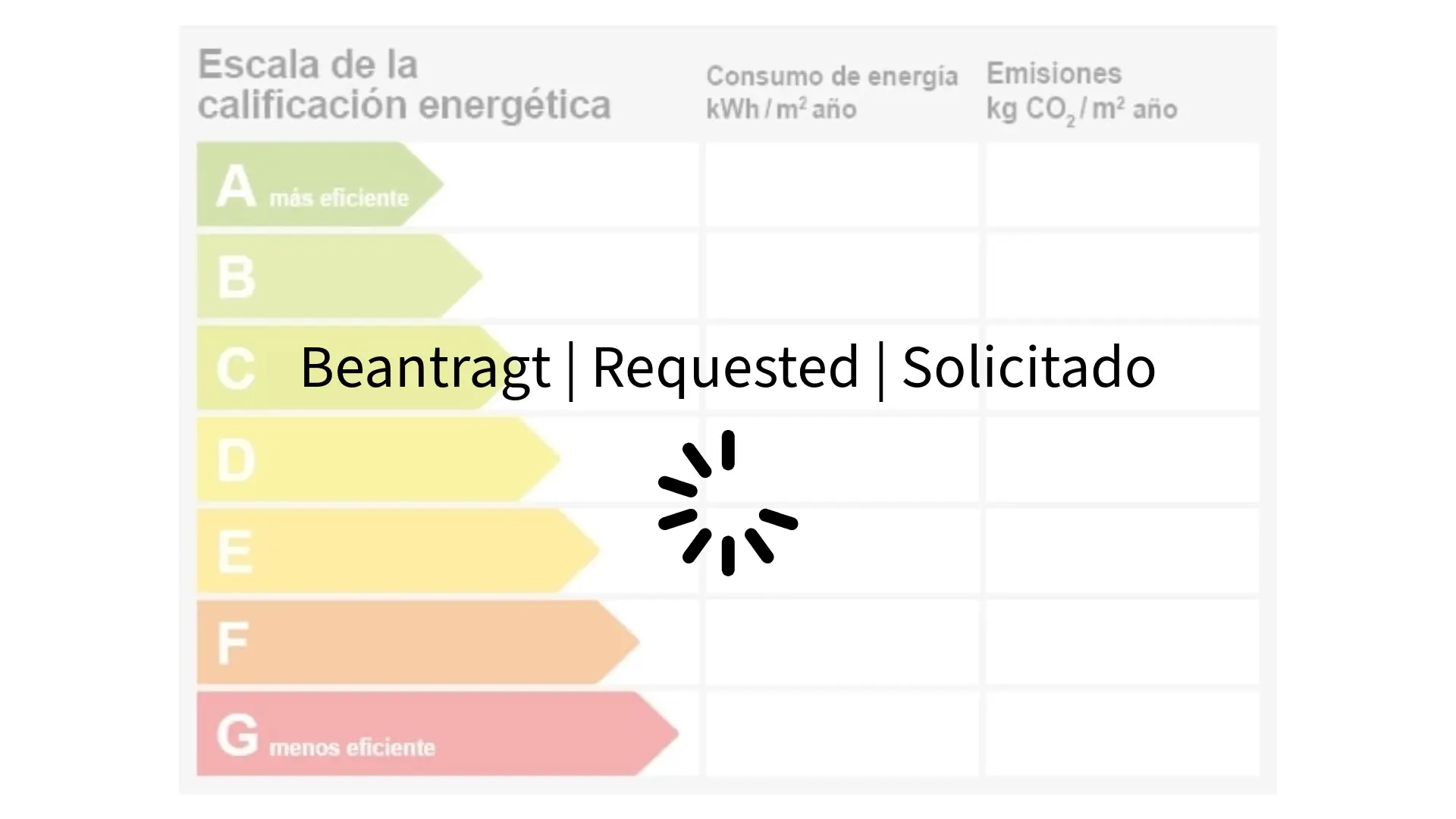 Energiezertifikat beantragt